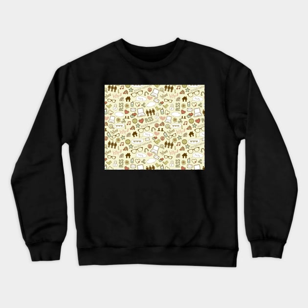 Social Media Icons Crewneck Sweatshirt by SpiceTree